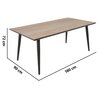 Stół ceramiczny PATIO Hugo Brązowy Materiał Aluminium
