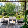 Sofa ogrodowa PATIO Agat Maroko L124-06EB Szary Materiał Bawełna