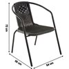Krzesło ogrodowe PATIO Detroit Czarny Materiał Stal