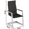 Krzesło ogrodowe KETTLER Sense Spring z podłokietnikami Antracytowy Materiał Stal