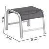 Podnóżek KETTLER Forma II 0104703-0600 Srebrny Materiał wykonania konstrukcji Aluminium