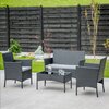 Zestaw mebli ogrodowych PATIO Edwige 47209 Czarny Kształt Prostokątny