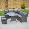 Zestaw mebli ogrodowych PATIO Gabrielle 47250 Szary Kształt Prostokątny