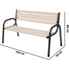 Ławka ogrodowa PATIO Park Basic Materiał wykonania konstrukcji Stal