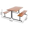 Stół ogrodowy PATIO Piknikowy 59819 Materiał Drewno