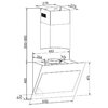 Okap AMICA OKP6659C Czarny 640m3/h 66dB klasa A+ Szerokość [cm] 60