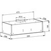 Okap AMICA OMP6211B Czarny 250m3/h 63dB klasa C Włącznik i wyłącznik oświetlenia Szerokość [cm] 52