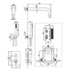Zestaw prysznicowy podtynkowy DEANTE Silia BXYZNQSM z deszczownicą Nero Bateria termostatyczna Nie