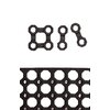 Wycieraczka MULTIDECOR Honey Comb EU5000306 Czarny 80 x 120 cm Motyw Ażurowy