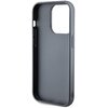 Przedstawione jest etui na telefon w kolorze srebrnym, przeznaczone do modelu Apple iPhone 14 Pro. Etui ma wycięcie na aparat oraz przyciski boczne, a jego wnętrze jest gładkie.
