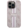 Etui GUESS 4G Printed Stripes MagSafe do Apple iPhone 15 Pro Różowy Model telefonu iPhone 15 Pro