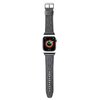 Pasek KARL LAGERFELD Saffiano Monogram do Apple Watch 42/44/45/49mm Srebrny