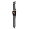 Pasek KARL LAGERFELD Saffiano Monogram do Apple Watch 38/40/41mm Srebrny
