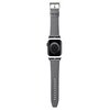 Pasek KARL LAGERFELD Saffiano Monogram do Apple Watch 38/40/41mm Srebrny Materiał Skóra ekologiczna