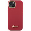 Etui GUESS Silicone Script Metal Logo & Frame do Apple iPhone 15 Czerwony Model telefonu iPhone 15