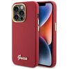 Etui GUESS Silicone Script Metal Logo & Frame do Apple iPhone 15 Pro Czerwony