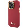 Etui GUESS Silicone Script Metal Logo & Frame do Apple iPhone 15 Pro Czerwony Seria telefonu iPhone