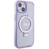 Etui GUESS Ring Stand Script Glitter MagSafe do Apple iPhone 15 Plus Fioletowy Model telefonu iPhone 15 Plus