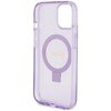 Etui GUESS Ring Stand Script Glitter MagSafe do Apple iPhone 15 Plus Fioletowy Gwarancja 24 miesiące