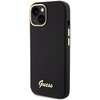 Etui GUESS Silicone Script Metal Logo & Frame do Apple iPhone 15 Czarny Seria telefonu iPhone