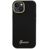 Etui GUESS Silicone Script Metal Logo & Frame do Apple iPhone 15 Czarny Model telefonu iPhone 15