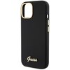 Etui GUESS Silicone Script Metal Logo & Frame do Apple iPhone 15 Czarny Typ Etui nakładka