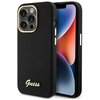 Etui GUESS Silicone Script Metal Logo & Frame do Apple iPhone 15 Pro Czarny