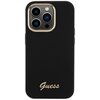 Etui GUESS Silicone Script Metal Logo & Frame do Apple iPhone 15 Pro Czarny Model telefonu iPhone 15 Pro