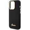Etui GUESS Silicone Script Metal Logo & Frame do Apple iPhone 15 Pro Czarny Typ Etui nakładka