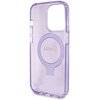 Etui GUESS Ring Stand Script Glitter MagSafe do Apple iPhone 15 Pro Max Fioletowy Gwarancja 24 miesiące
