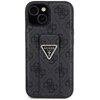 Etui GUESS Grip Stand 4G Triangle Strass Logo do Apple iPhone 15 Czarny Seria telefonu iPhone