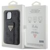 Etui GUESS Grip Stand 4G Triangle Strass Logo do Apple iPhone 15 Czarny Marka telefonu Apple