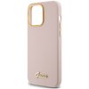 Etui GUESS Silicone Script Metal Logo & Frame do Apple iPhone 15 Pro Max Różowy Typ Etui nakładka