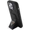 Etui GUESS Grip Stand 4G Triangle Strass Logo do Apple iPhone 15 Pro Max Czarny Seria telefonu iPhone