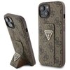 Etui GUESS Grip Stand 4G Triangle Strass Logo do Apple iPhone 15 Brązowy Gwarancja 24 miesiące