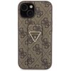 Etui GUESS Grip Stand 4G Triangle Strass Logo do Apple iPhone 15 Brązowy Seria telefonu iPhone