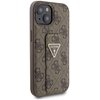 Etui GUESS Grip Stand 4G Triangle Strass Logo do Apple iPhone 15 Brązowy Model telefonu iPhone 15