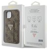 Etui GUESS Grip Stand 4G Triangle Strass Logo do Apple iPhone 15 Brązowy Marka telefonu Apple