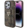 Etui GUESS Grip Stand 4G Triangle Strass Logo do Apple iPhone 15 Pro Max Brązowy