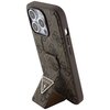 Etui GUESS Grip Stand 4G Triangle Strass Logo do Apple iPhone 15 Pro Max Brązowy Seria telefonu iPhone