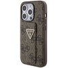 Etui GUESS Grip Stand 4G Triangle Strass Logo do Apple iPhone 15 Pro Max Brązowy Model telefonu iPhone 15 Pro Max