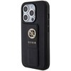 Etui GUESS Grip Stand 4G Saffiano Strass do Apple iPhone 15 Pro Max Czarny