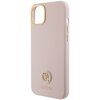Etui GUESS Silicone Logo Strass 4G do Apple iPhone 15 Jasnoróżowy Dominujący kolor Jasnoróżowy