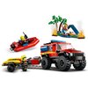 LEGO 60412 City Terenowy wóz strażacki z łodzią ratunkową Motyw Terenowy wóz strażacki z łodzią ratunkową