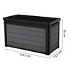 Skrzynia ogrodowa KETER Cortina Box 570 L Szaro-czarny Materiał Tworzywo sztuczne