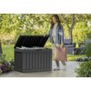 Skrzynia ogrodowa KETER Kentwood Box 259152 190L Grafit Obróbka Materiał odporny na warunki atmosferyczne