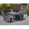 Stół KETER Girona Flat Wicker 232034 Grafitowy Materiał Rezolith