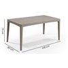 Stół KETER Girona Flat Wicker 232003 Cappuccino Kształt Prostokątny