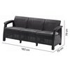 Sofa ogrodowa KETER Cofru Love Seat 3 osobowa Grafitowy Rodzaj Sofa ogrodowa
