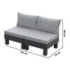 Sofa ogrodowa KETER 2 Elements 257365 Grafitowy Kolor Grafitowy